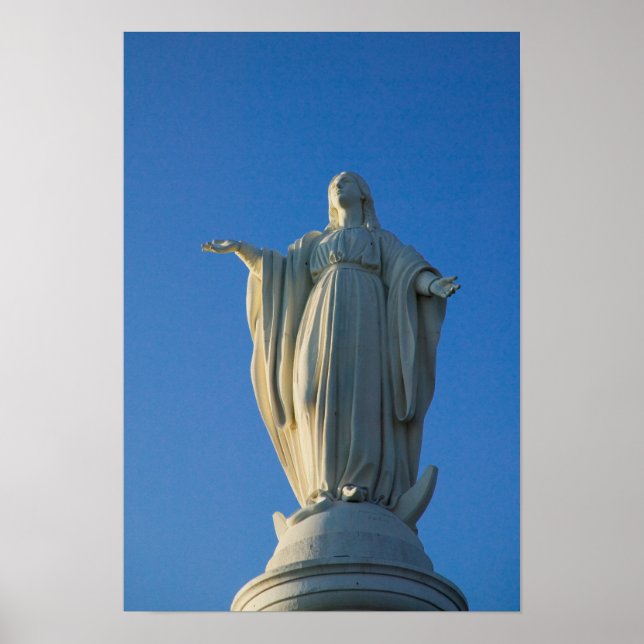 118-fots staty av Jungfru Maria på San Poster (Framsidan)