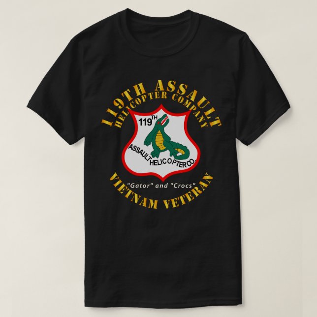 119th Assault Helicopter Company Gator and Crocs X T Shirt (Design framsida)