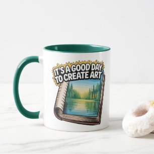 11 0z kaffe Mugg Det är en Bra dag att Skapa konst