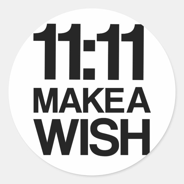 11:11 GÖR EN ÖNSKAN RUNT KLISTERMÄRKE (Framsida)