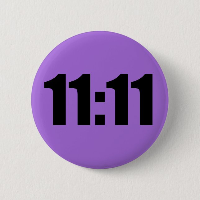 11:11 Lucky Time Digital Clock Lila Knapp (Framsida)
