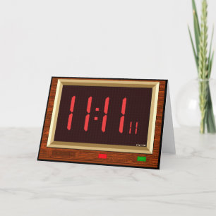 11:11 tar tid på (det röda) hälsningkortet kort