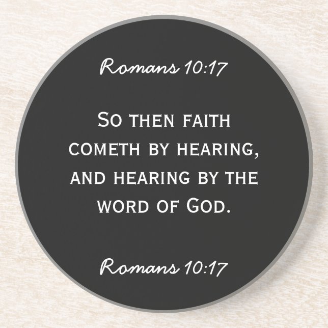 11:6 för bibelpassagehebréer i vittext underlägg sandsten (Framsidan)