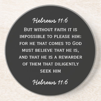 11:6 för bibelpassagehebréer i vittext underlägg sandsten