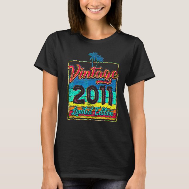 11 Åldersdagars Vintage 2011 T Shirt (Framsida)
