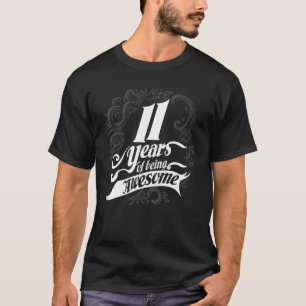 11 ÅR Ålderdom 11:e födelsedagsdagen Vintage: Fant T Shirt