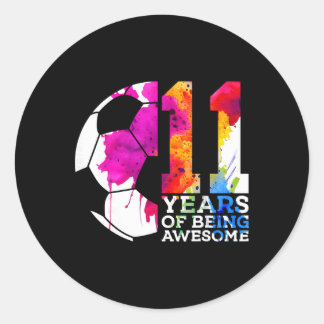 11 år av att vara fantastisk fotboll 11-årsdag runt klistermärke