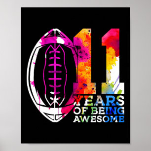11 år av Fantastisk-fotboll 11:e födelsedagen Poster