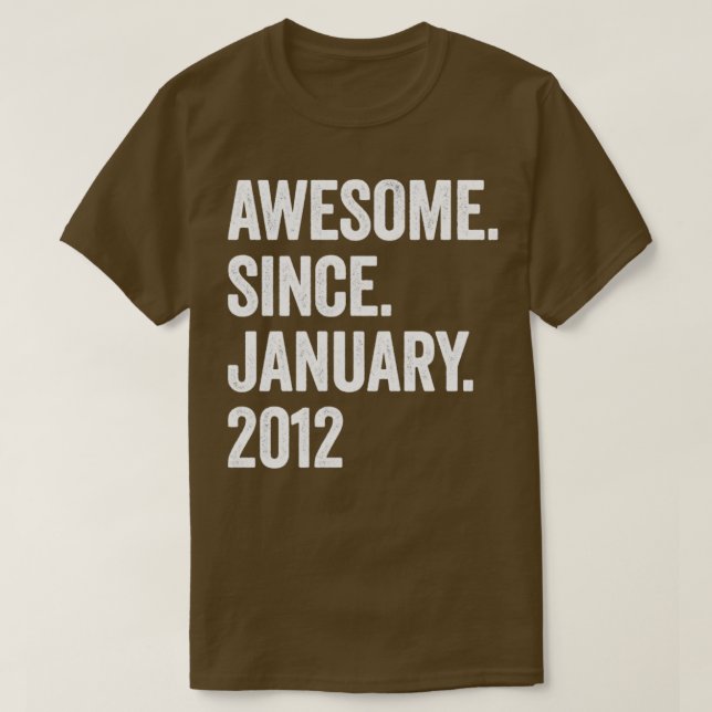 11 år Fantastisk sedan januari 2012 elfte födelsed T Shirt (Design framsida)