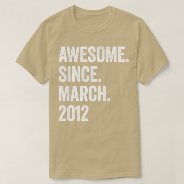 11 år Fantastisk sedan mars 2012 elfte födelsedage T Shirt (Design framsida)