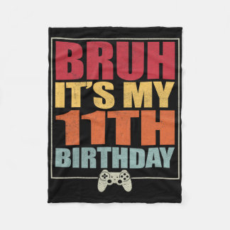 11 år Gamer Boy Bruh, det är min 11:e B Fleecefilt