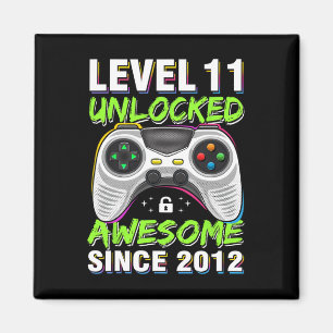 11 år gamla Bday Son Boy Funny Gamer 11 år gamla b Magnet