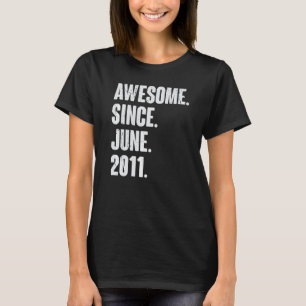 11 år gammal 11:e födelsedag Fantastisk sedan juni T Shirt