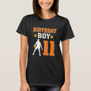 11 år gammal 11:e födelsedagspojke Basketball Part T Shirt