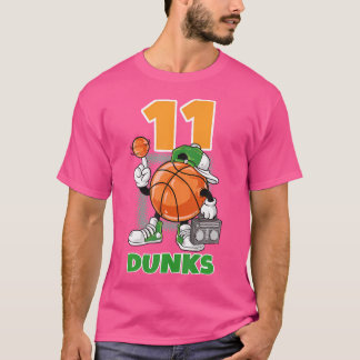 11 år gammal 11:e födelsedagspojke och flicka bask t shirt