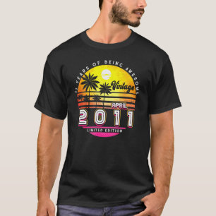 11 ÅR gammal april 2011 elfte födelsedagen T Shirt