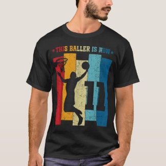 11 år gammal baseboll 11-års födelsedag pojke base t shirt