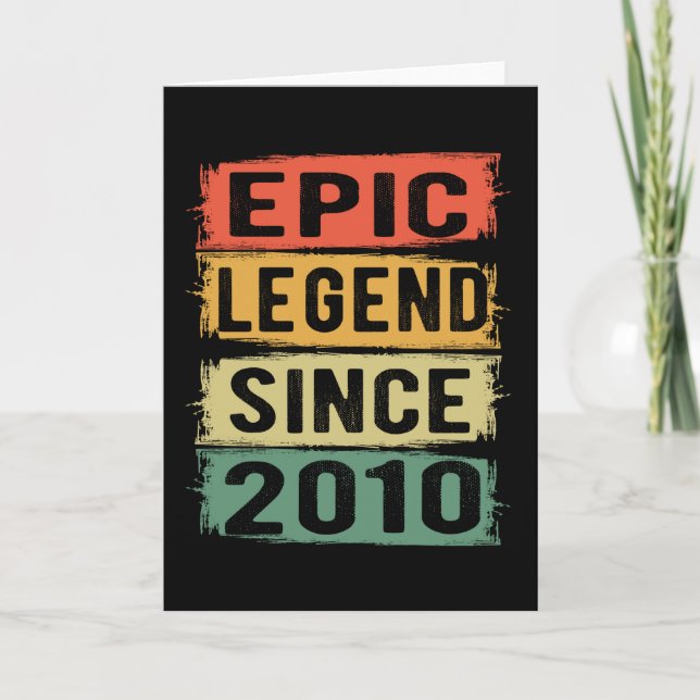 11 år gammal dag 2010 Epic Legend 11:e födelsedage Kort (Framsida)
