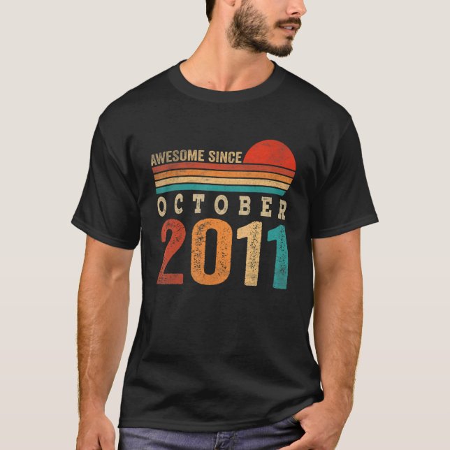 11 år gammal Fantastisk sedan oktober 2011 elfte T Shirt (Framsida)