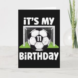 11 år gammal fotboll 11-årsdag spelare barn B-da Kort