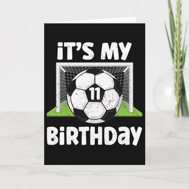 11 år gammal fotboll 11-årsdag spelare barn B-da Kort (Framsida)