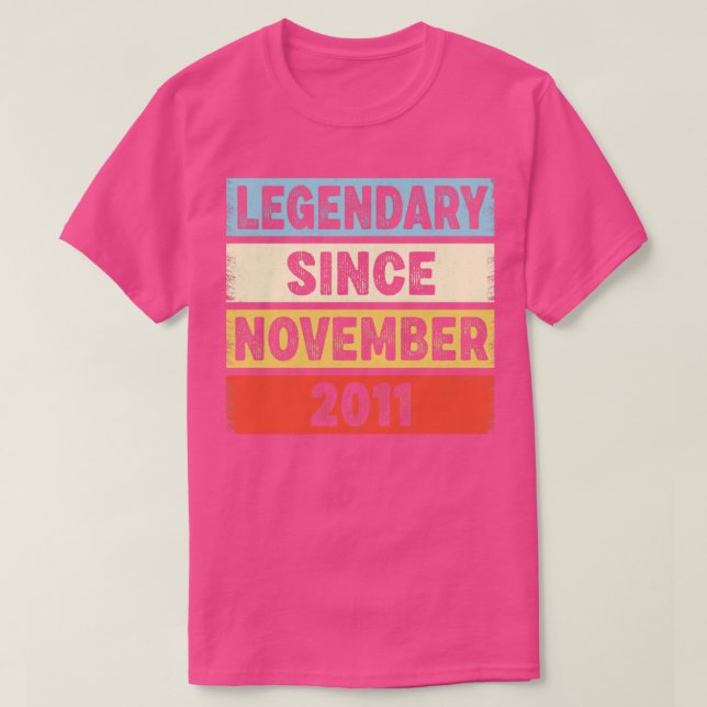 11 år gammal legendary sedan november 2011 11th Bi T Shirt (Design framsida)