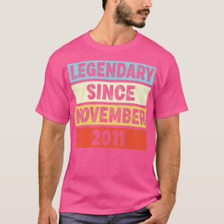 11 år gammal legendary sedan november 2011 11th Bi T Shirt