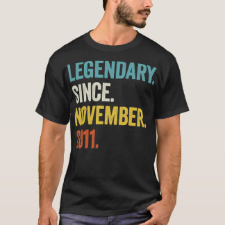 11 år gammal legendary sedan november 2011 11th Bi T Shirt