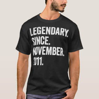 11 år gammal legendary sedan november 2011 11th Bi T Shirt