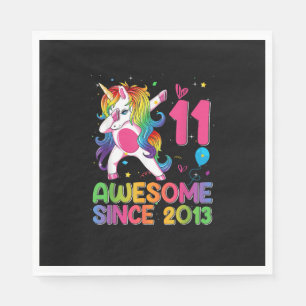 11 År Gammal Super Sedan 2013 11-års Födelsedag En Pappersservett
