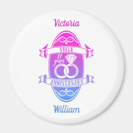 11 Årets traditionella stålårsdag 11:e bröllop Magnet