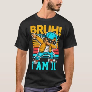 11 Årig Födelsedags Pojke Dabbar Bruh Det är Min T Shirt