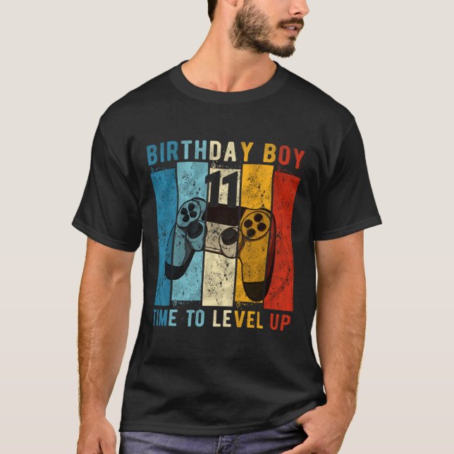 11-årig födelsedagstjong 11-tid till 11:e nivå t shirt (Framsida)
