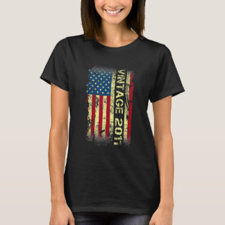 11-årig Vintage 2011 amerikansk Flagga 11:e födels T Shirt