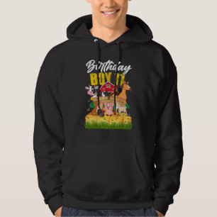 11-åriga Barnyard Birthday Boy 11th Farm Animal Hoodie