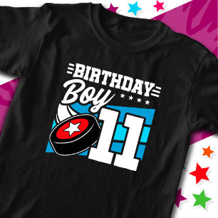 11-åriga Hockey Party-tema 11:e födelsedagspojken T Shirt