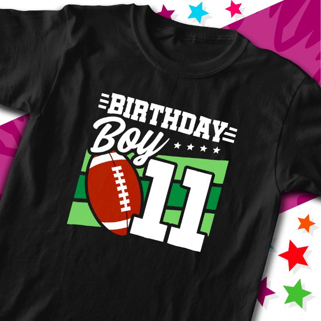 11-åriga Party-temat 11:e födelsedagspojken T Shirt (Skapare uppladdad)