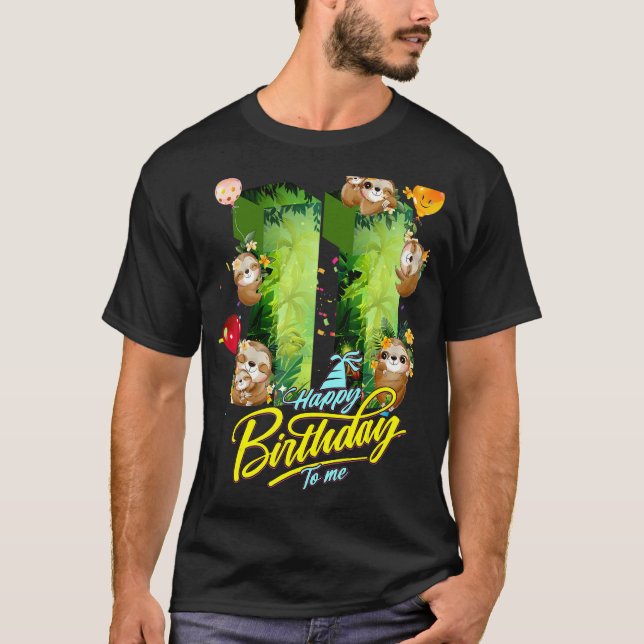 11-åriga Sjunde födelsedag 11:e flickor Tonåringar T Shirt (Framsida)