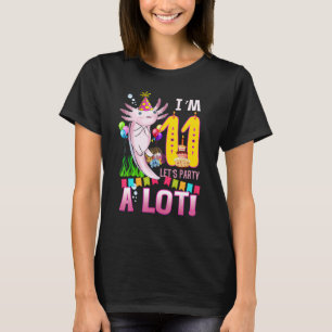 11 års ålder Axolotl 11:e Födelsedagsfesten Boys G T Shirt