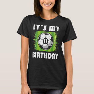 11 ÅRS Åldersparande fotbollsspelare 11:e födelsed T Shirt