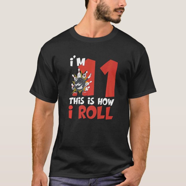 11 års Bowlareare 11:e födelsedagskalender T Shirt (Framsida)