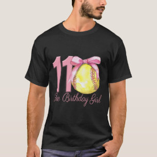 11-års födelsedagsflicka Mjukt lag Coquette Rosa b T Shirt