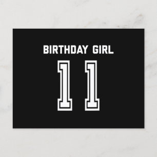 11-års födelsedagspresent T-shirt 11 år gammal fli Vykort