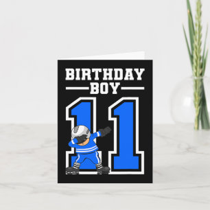 11 ÅRS Gammal Boy Ice Hockey Player 11:e födelseda Kort