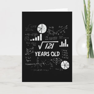 11 års Gold Bday Geeky Math 11-årsgåva Kort