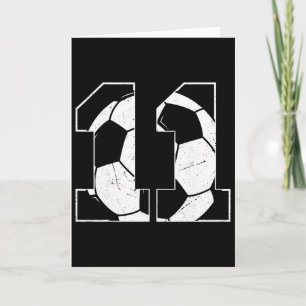 11-års Pojke Fotbollsspelare Fodbold 11 År Gammal Kort