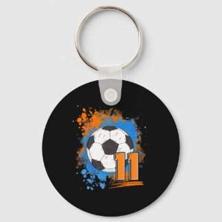 11-årsdag 11 år gammal fotboll Ll Nyckelring