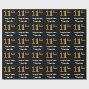 11-årsdag: Elegant Lyxig Falsk Guld Look # Presentpapper