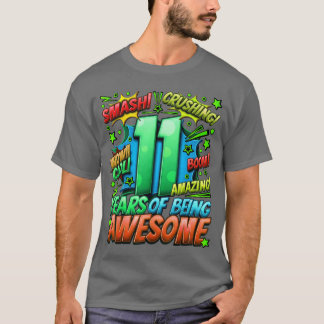 11-årsdag Seriestil Awesome Sedan 2012 11 År T Shirt