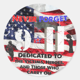 11-årsdagen av september runt klistermärke